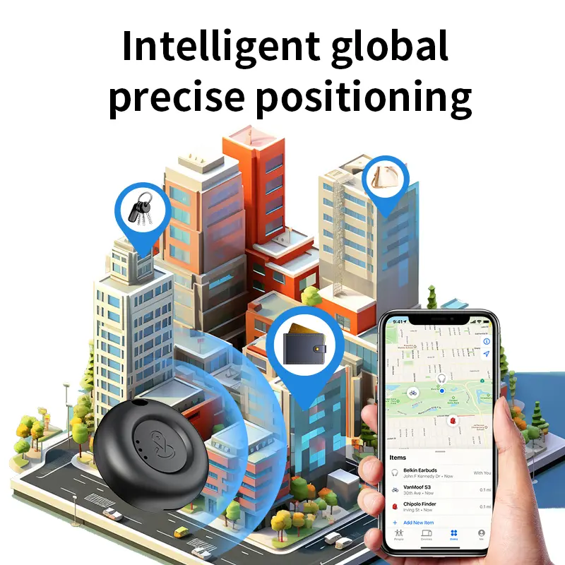 Global IOS GPS Tracker Mini Bluetooth Anti-Lost Alarm Tracking Device Key Finder Reminder Positioner for Luggage Car Pet Find My