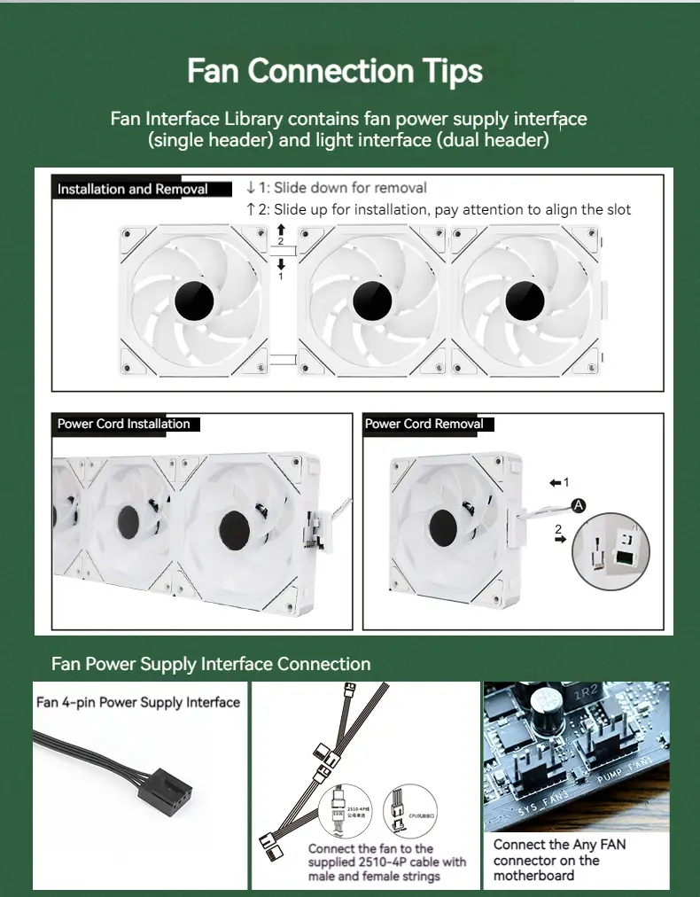 TEUCER JM Series Fan Power Cable Suitable for TEUCER JM-1 and JM-5 PC Fans.