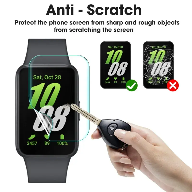 Hydrogel Film for Samsung Galaxy Fit 3 Smart Wristband Screen Protector Anti-scratch Protective Film for Galaxy Fit3 Watch Cover