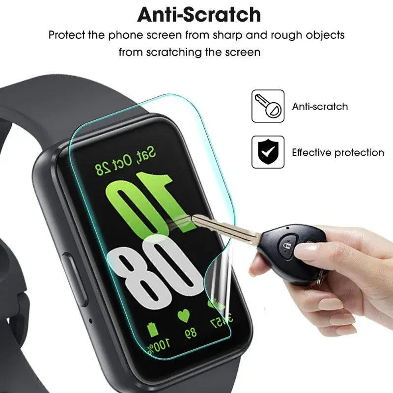 Hydrogel Film for Samsung Galaxy Fit 3 Smart Wristband Screen Protector Anti-scratch Protective Film for Galaxy Fit3 Watch Cover
