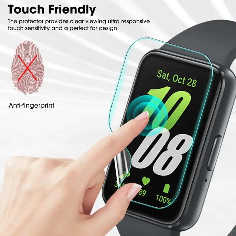 Hydrogel Film for Samsung Galaxy Fit 3 Smart Wristband Screen Protector Anti-scratch Protective Film for Galaxy Fit3 Watch Cover
