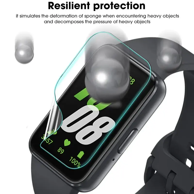 Hydrogel Film for Samsung Galaxy Fit 3 Smart Wristband Screen Protector Anti-scratch Protective Film for Galaxy Fit3 Watch Cover