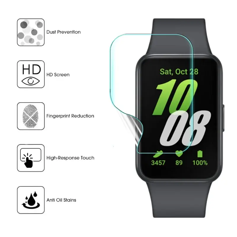 Hydrogel Film for Samsung Galaxy Fit 3 Smart Wristband Screen Protector Anti-scratch Protective Film for Galaxy Fit3 Watch Cover