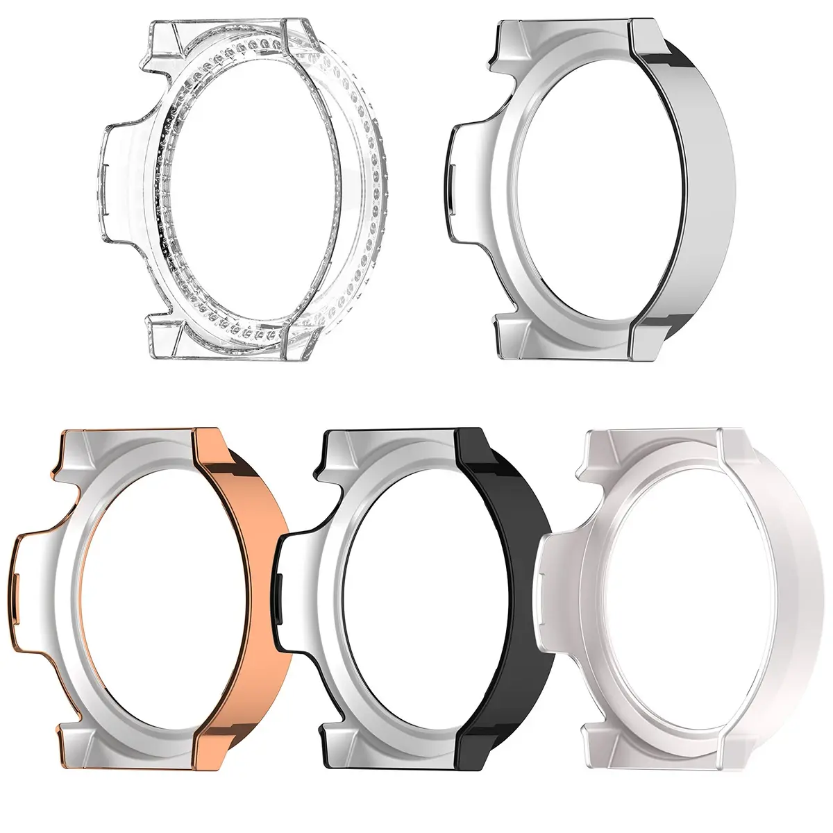 Bling PC Hollow Case For Huawei Watch GT 5 4 41mm /5 Pro 42mm Cover Skin Samrt Strap Diamond Crystal Bumper Protector GT5 GT4