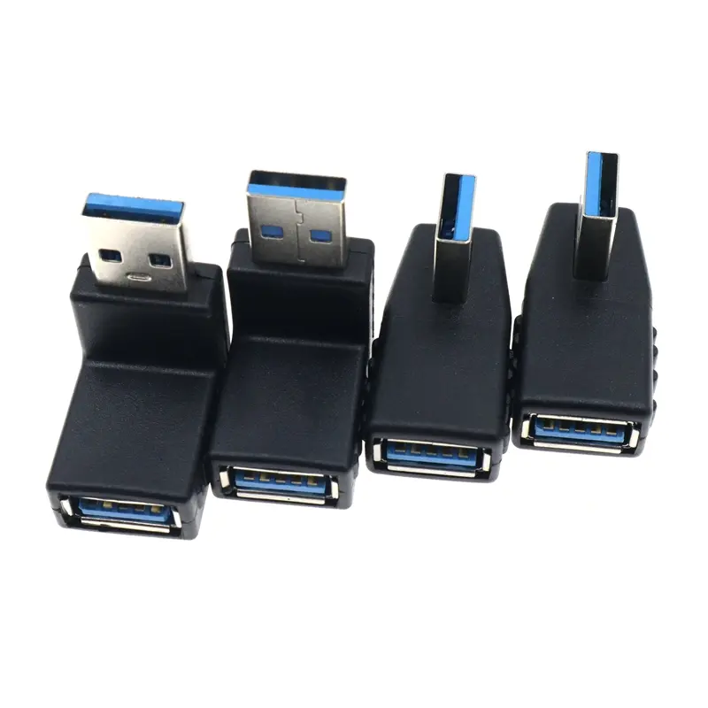 High Speed 5Gbps 90 Degree Left/Right/Up/Down Angle USB 3.0 Type A Male to Female M/F Adapter Connector For Laptops U Disk