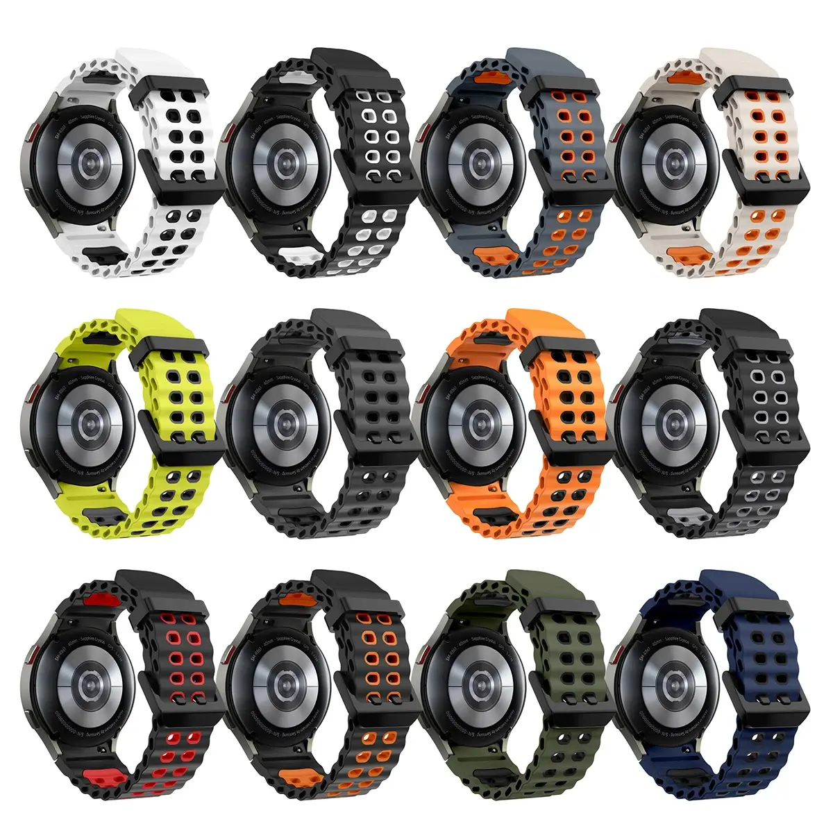 Band for Samsung Galaxy Watch 7/6/5 Pro/4 classic 40mm 44mm Sport Silicone No Gaps wrist correa Bracelet Galaxy Watch 7 straps