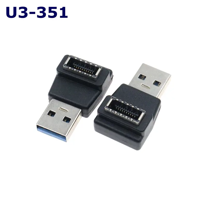 10Gbps Type-E to TYPE-C USB 3.0 Male to Female 90 Degree Right Angle Front USB-C USB3.1/3.0 Computer Motherboard PCI Adapter
