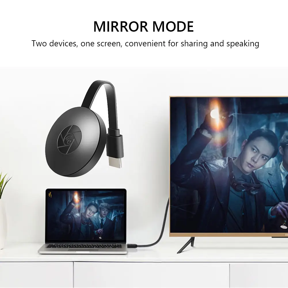 Lemorele 2.4G Wireless WiFi Mirroring Cable HDMI-compatible Adapter 1080P Display Dongle For IPhone Android