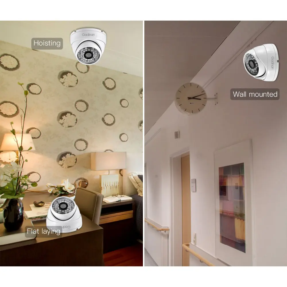 Gadinan AHD FULL HD 1080P Anti Vandal Security Surveillance Wired Dome Camera AHDH 2MP AHD Camera