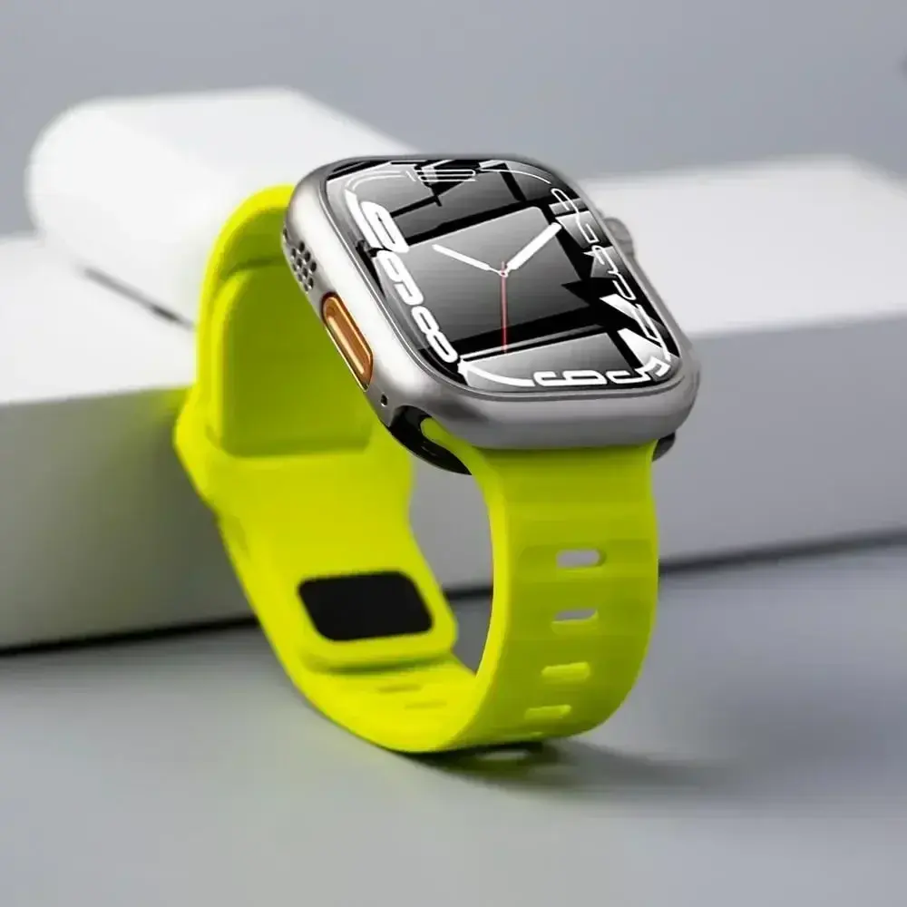 360 Waterproof Case+Silicone Strap for Apple Watch 9 8 7 Band Appearance Upgrade Ultra 49mm Iwatch Series 8 7 6 SE 5 4 3 2 1