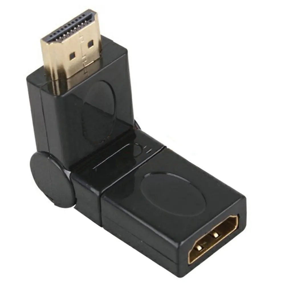 Swivel Angle HDMI Adapter,90 180 270 360 Degree Angle Rotatable Extension Connector Adjustable Male to Female Adaptor