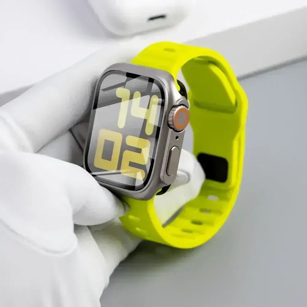 360 Waterproof Case+Silicone Strap for Apple Watch 9 8 7 Band Appearance Upgrade Ultra 49mm Iwatch Series 8 7 6 SE 5 4 3 2 1