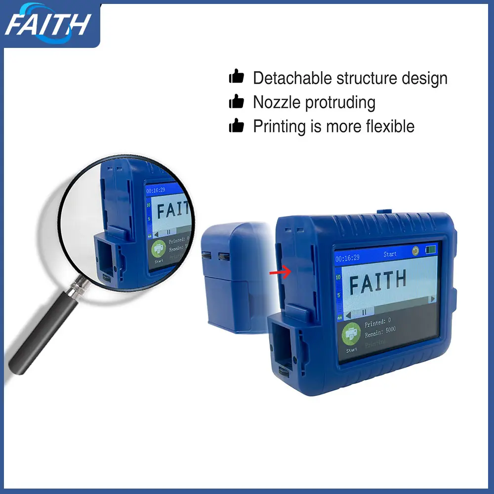 Faith 25 Languages mini Handheld Inkjet Printer  label printer Number Logo Plastic impresora portátil photo printer 프린터