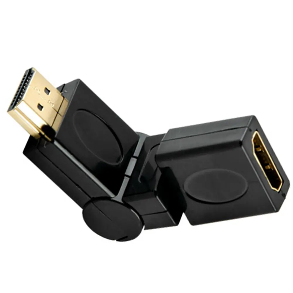 Swivel Angle HDMI Adapter,90 180 270 360 Degree Angle Rotatable Extension Connector Adjustable Male to Female Adaptor