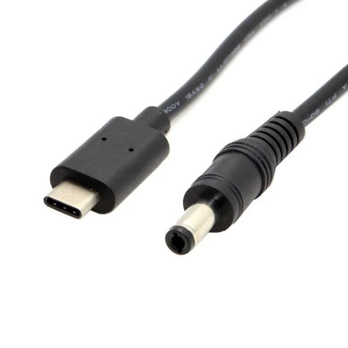 USB 3.1 Type C USB-C To DC 5.5 2.5mm Power Plug Extension Charge Short Cable For New Mac 20cm