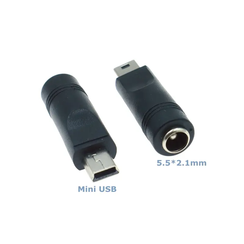 DC 5.5*2.1mm Female to Type-C Micro USB Mini USB 5V Power Conversion Charging Adapter for Male Mobile Phones and Tablets