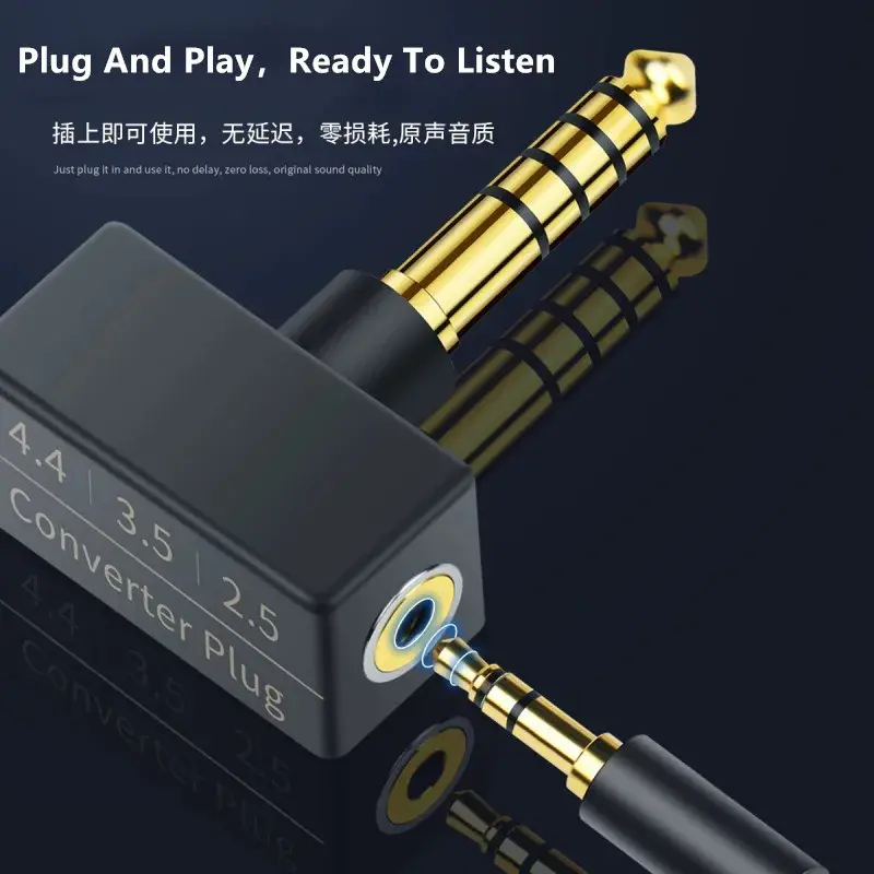 Consumer Electronics Audiophile Adapter 2.5mm 3.5mm 4.4mm Connector Male To Female Jack 2.5 3.5 4.4 Audio Converter Black