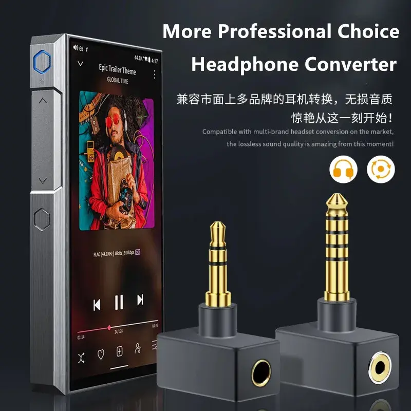 Consumer Electronics Audiophile Adapter 2.5mm 3.5mm 4.4mm Connector Male To Female Jack 2.5 3.5 4.4 Audio Converter Black
