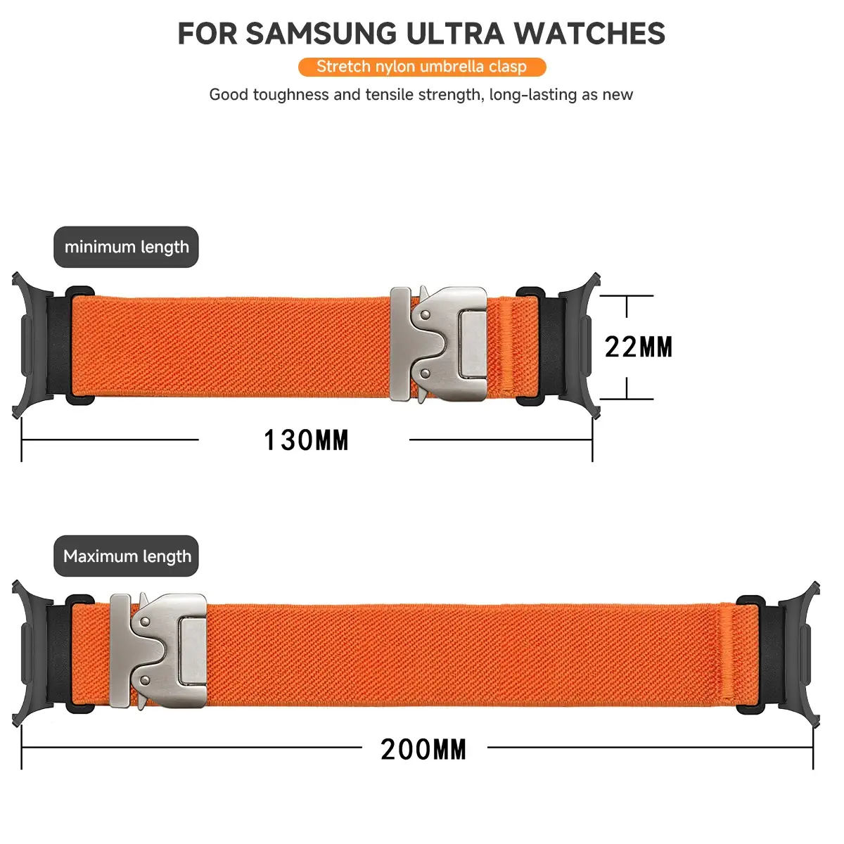 Sports Trail Band For Samsung Galaxy Watch 7 Ultra 47mm Nylon Loop Strap Correa For Samsung Galaxy Ultra 47mm No Gaps Bracelet