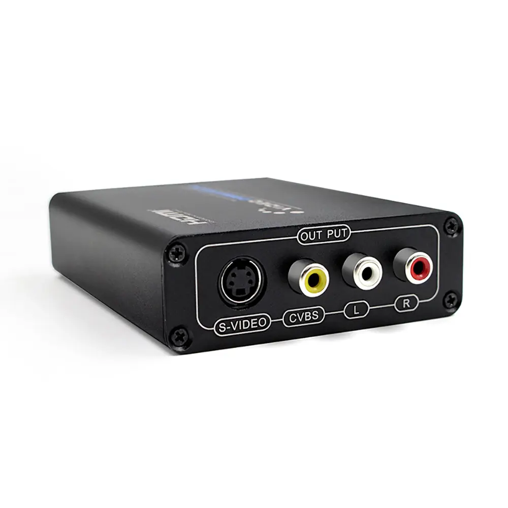 HDMI to AV Svideo CVBS L/R Video Converter Switcher Adaptor support 1080p 3RCA PAL / NTSC for TV Blue-Ray DVD set top box
