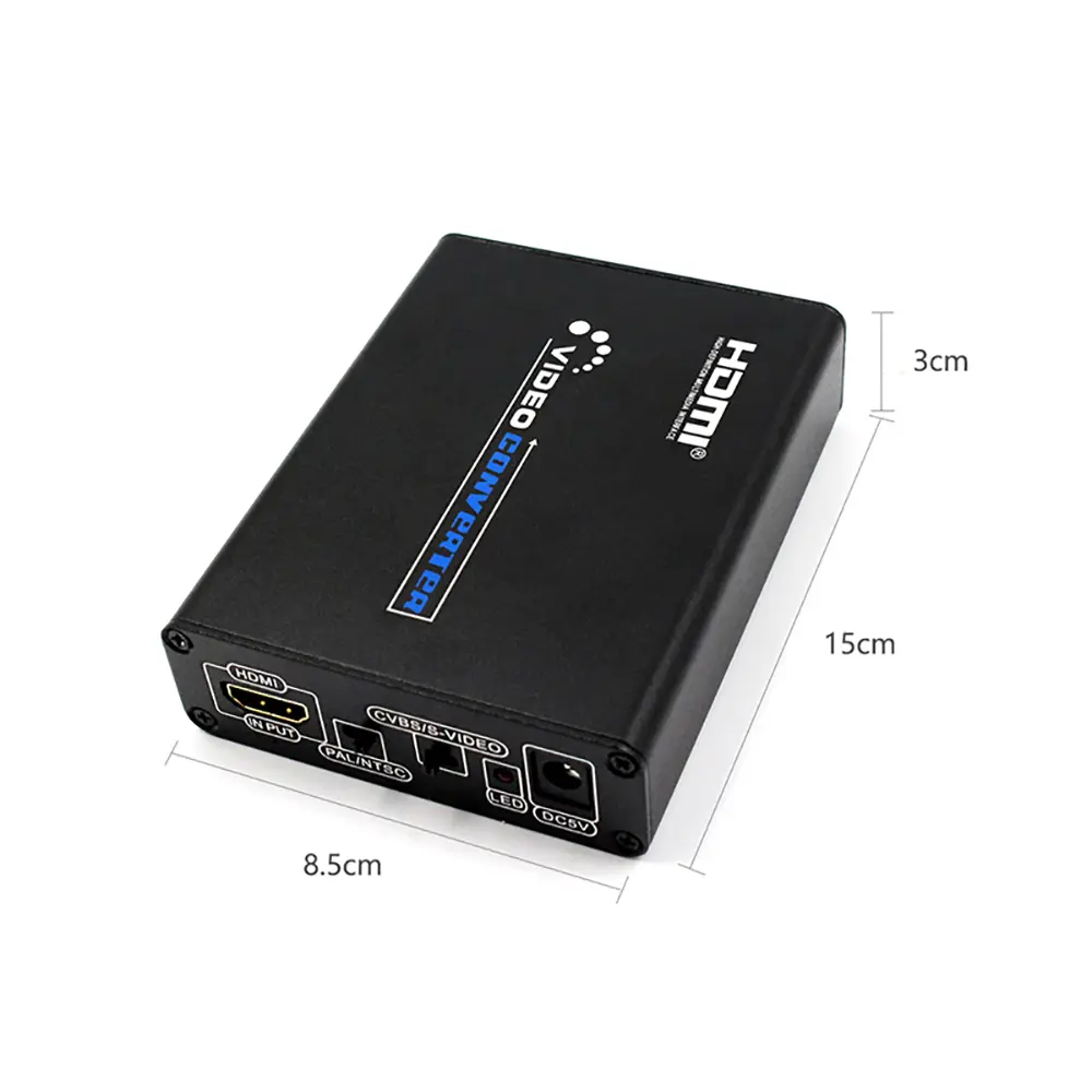 HDMI to AV Svideo CVBS L/R Video Converter Switcher Adaptor support 1080p 3RCA PAL / NTSC for TV Blue-Ray DVD set top box