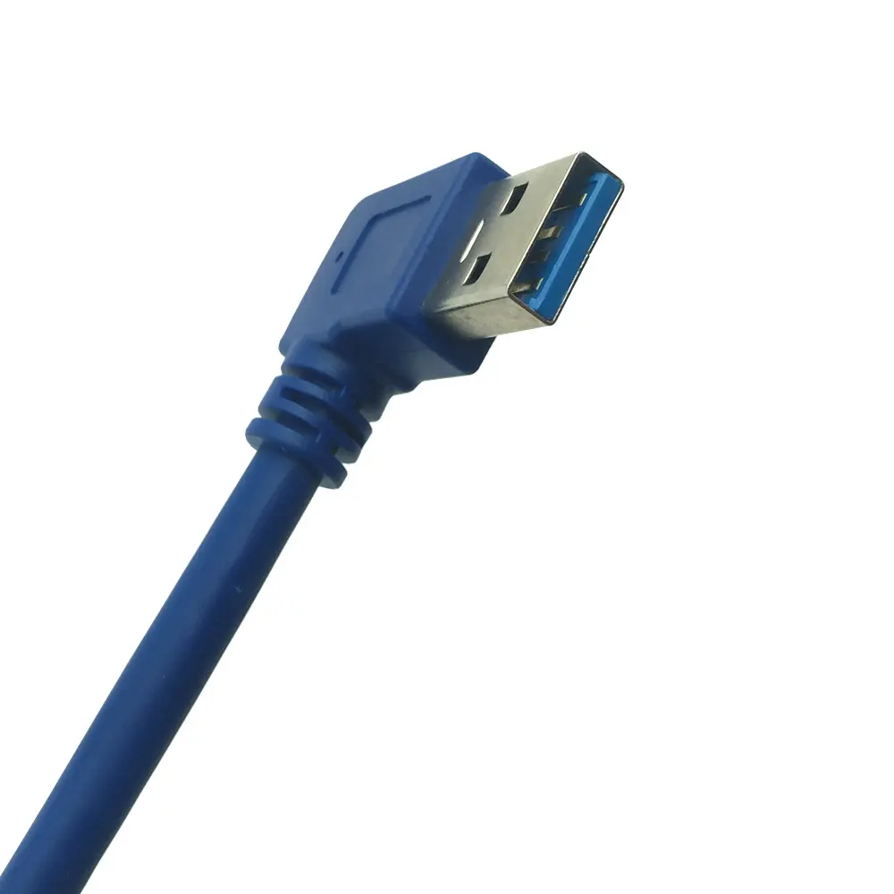USB Extension Cable USB 3.0 Right / Left 90 Degree Right Angle Cable Male to Female Adapter 0.3m