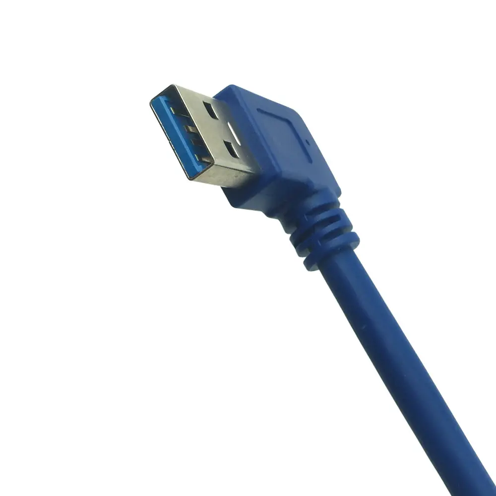 USB Extension Cable USB 3.0 Right / Left 90 Degree Right Angle Cable Male to Female Adapter 0.3m