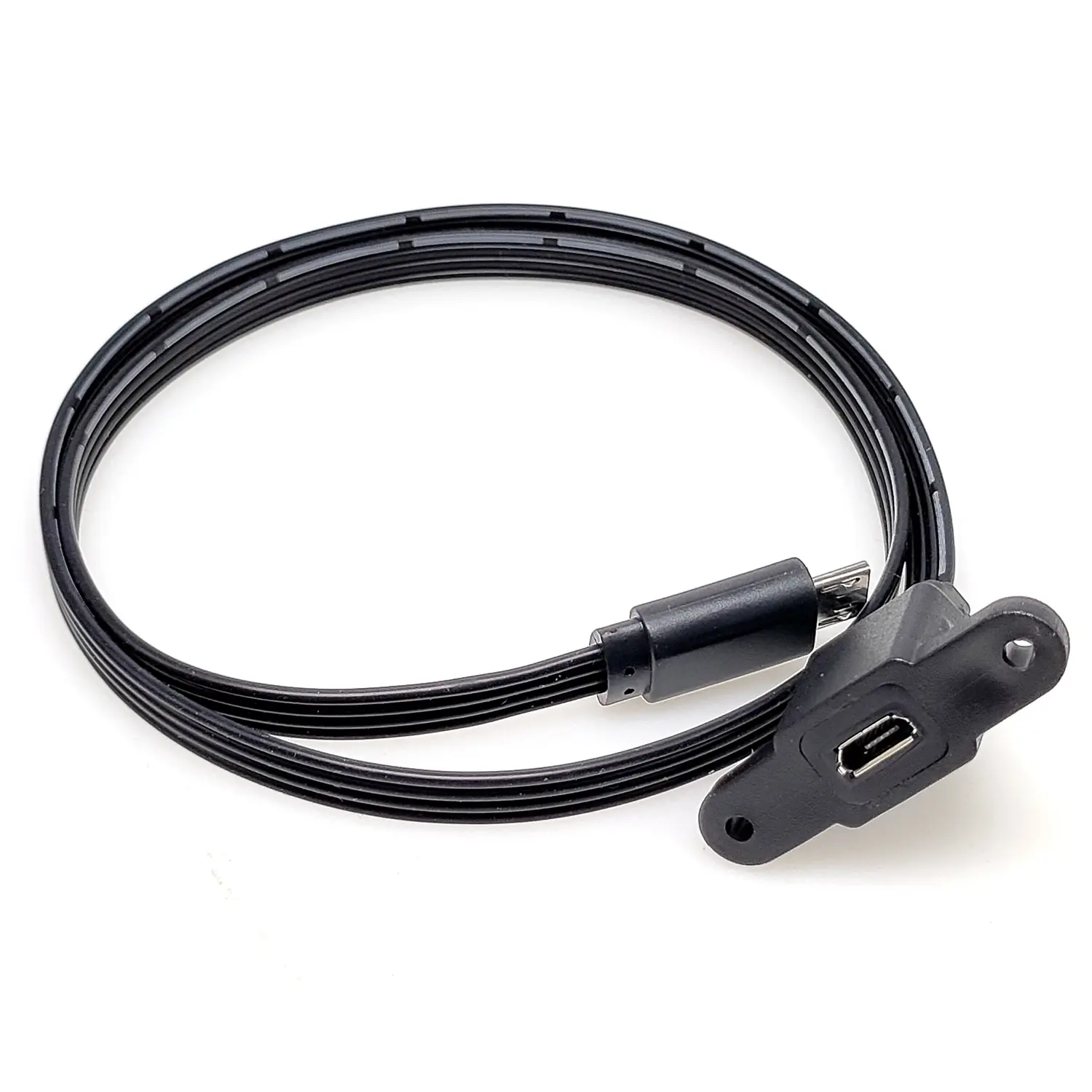 0.2M 0.1M  26#AWG 90 degree flat C-type female head to Micro-B micro C-type male head USB data charger converter cable adapter