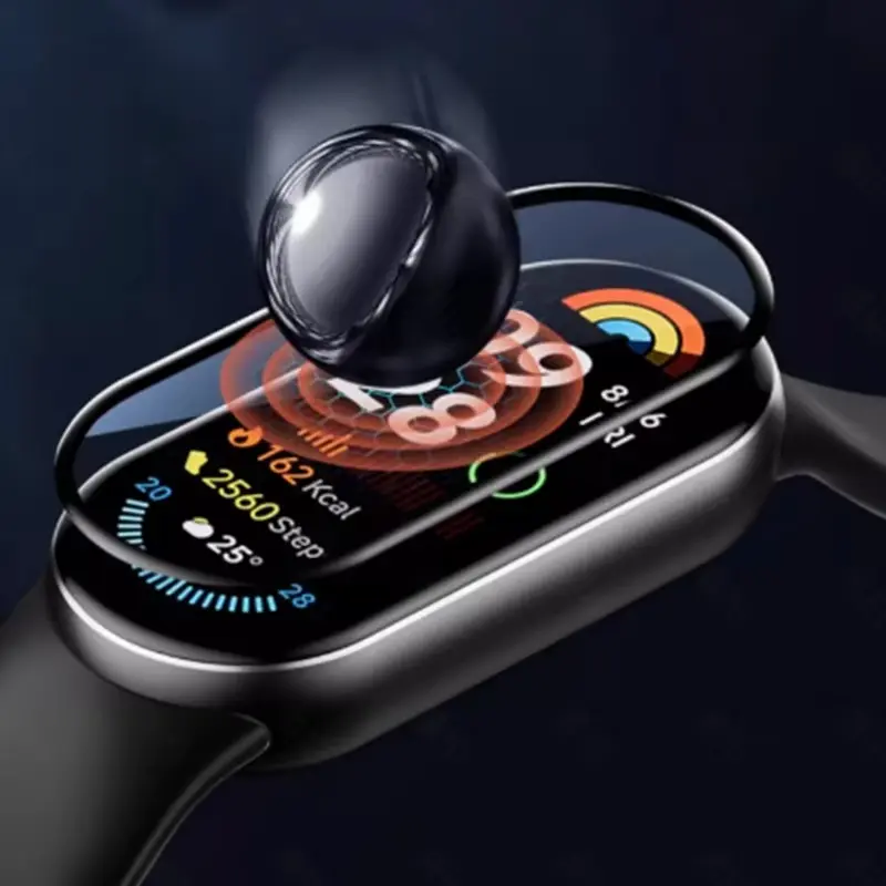 9D Screen Protector for Xiaomi Mi Band 9 Flexible Soft HD Anti-scratch Protective Film for Miband 8 Accessories [Not Glass]