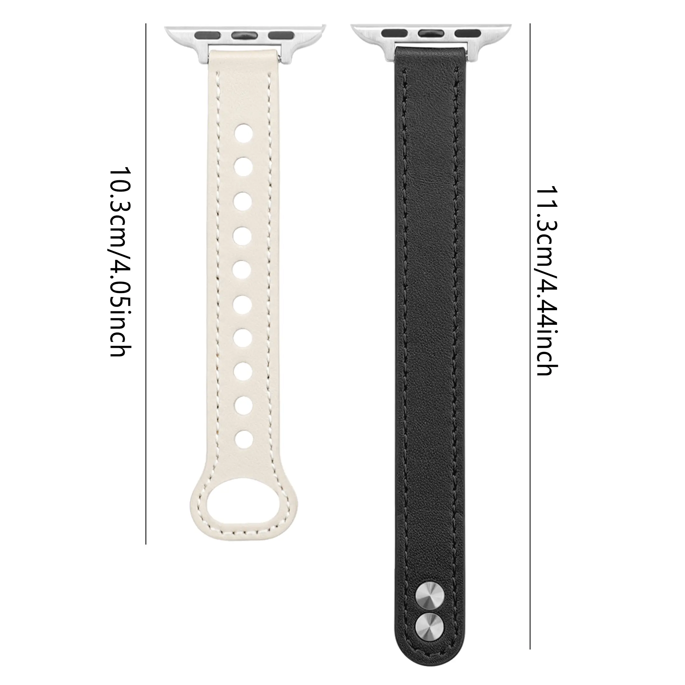 1pc Slim Leather Band Compatible Apple Watch Band 42mm44mm45mm49mm, Thin Wristband for IWatch Ultra SE Series 9/8/7/6/5/4/3/2/1