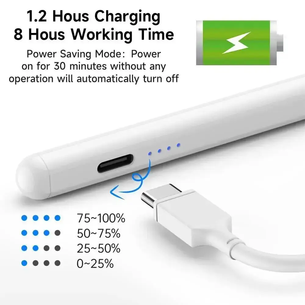 For Apple Pencil Palm Rejection Power Display iPad Pencil Pen For iPad 2022 2021 2020 2019 2018 Pro Air Mini Specific Stylus