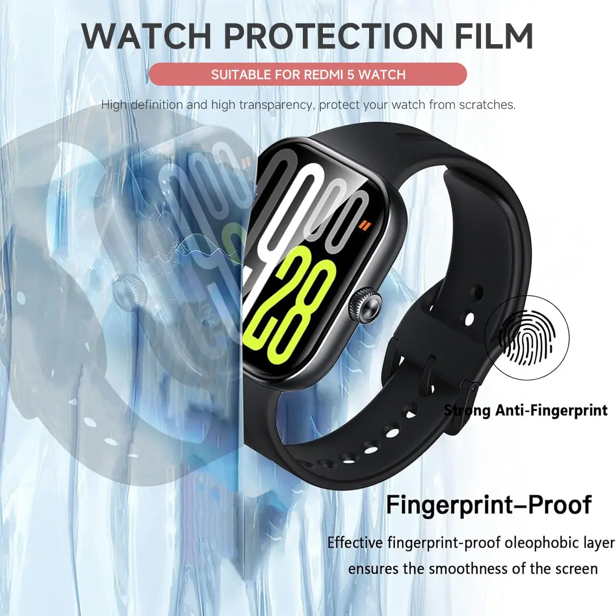 Hydrogel Film For Xiaomi Redmi Watch 5 Active Watch4/3 2Lite Waterproof Screen Protector Redmi Watch 5/4/3/2 Soft Film 1-5PCS