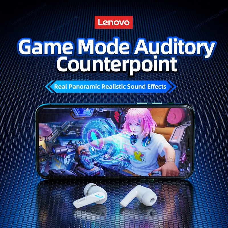 Lenovo GM2 Pro Gaming Earphones Bluetooth 5.3 Sport Headset Dual Mode HD Call Noise Reduction Earbuds with Mic Music Earphones