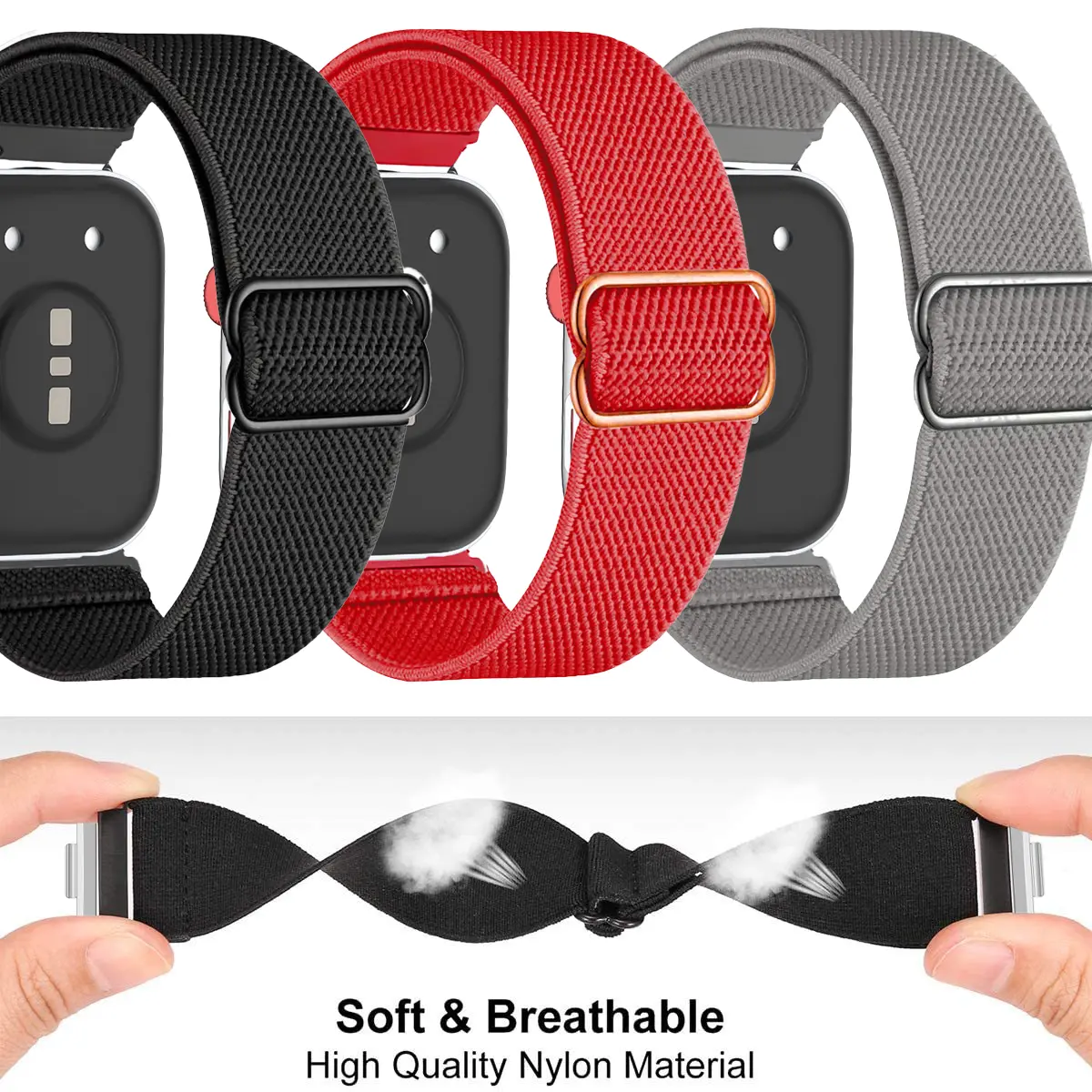 Elastic Nylon Loop Watch Band For Huawei Watch Fit 3 2 1 Strap Replacement Wristband For Huawei Fit4 Bracelet Correa Accessories