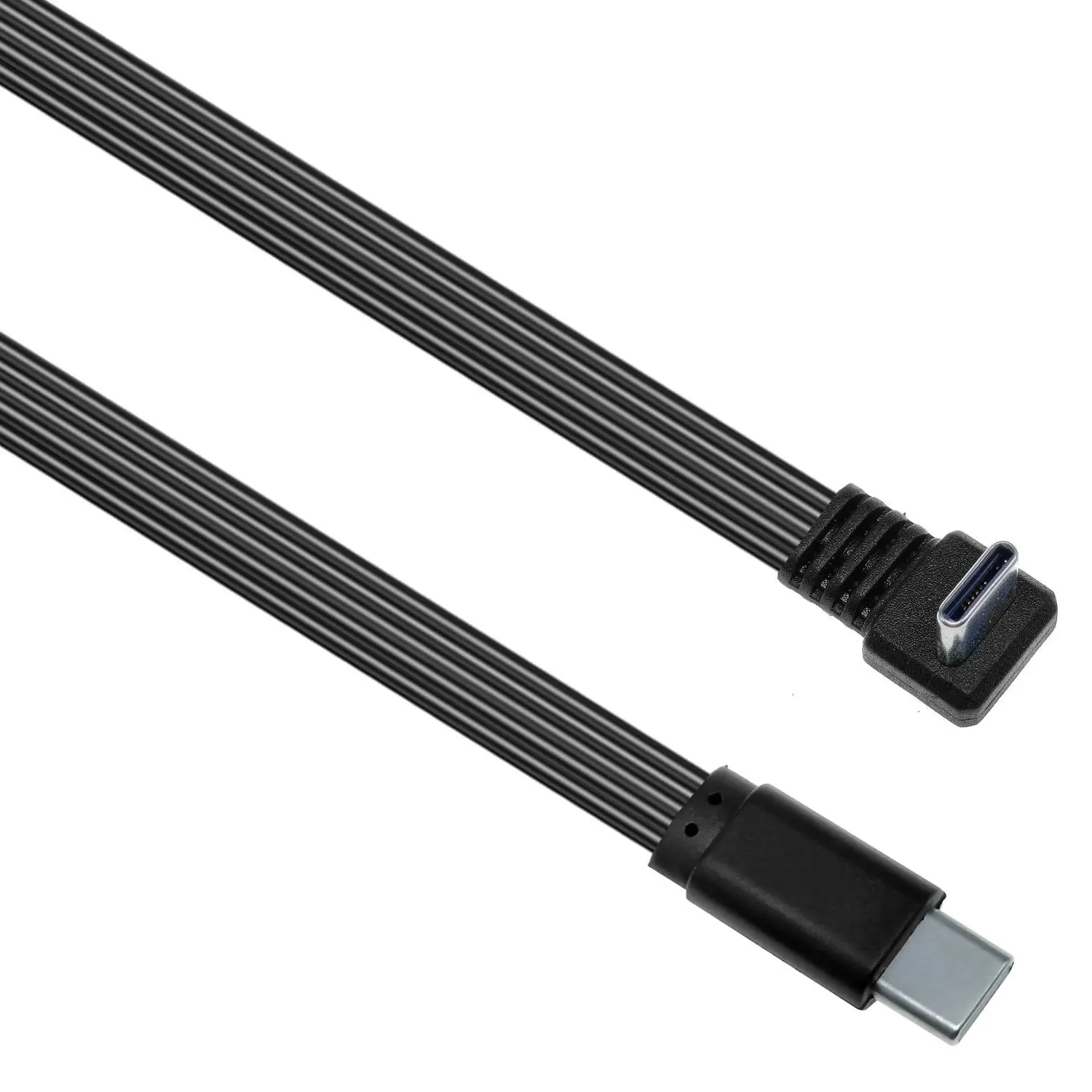 10CM 20CM 30CM 10CM 5CM USB 2,0 Typ-C Flache Kabel Verlängerung FPC Kabel USB 2,0 USB-C 90 ° Up/Unten Abgewinkelt Stecker 5CM-1M