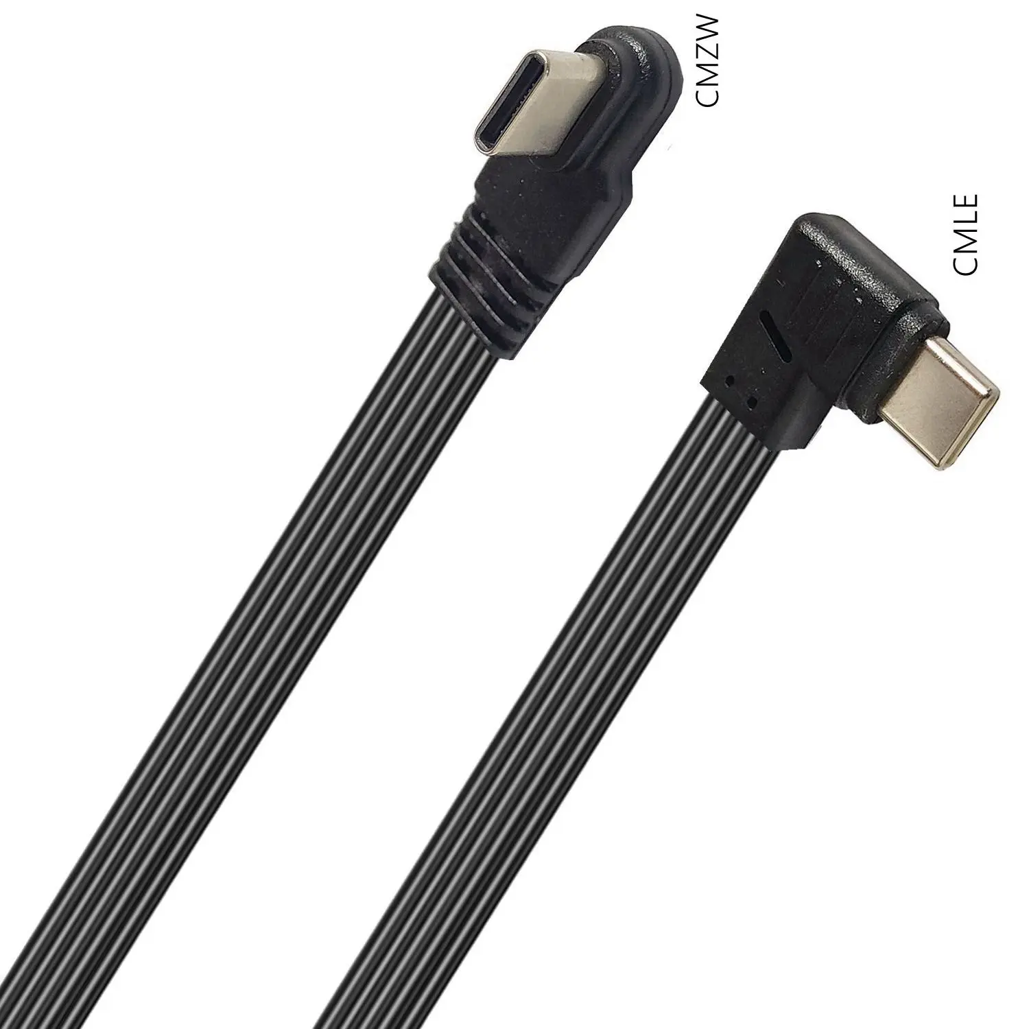 10CM 20CM 30CM 10CM 5CM USB 2,0 Typ-C Flache Kabel Verlängerung FPC Kabel USB 2,0 USB-C 90 ° Up/Unten Abgewinkelt Stecker 5CM-1M