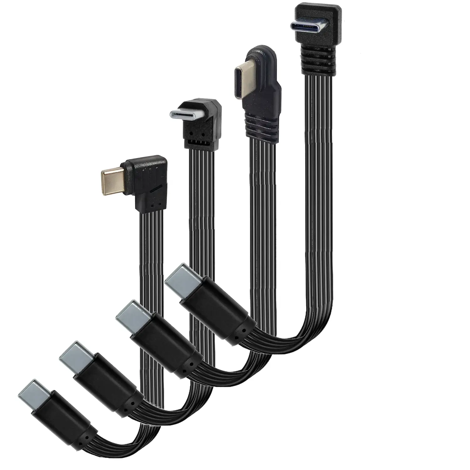 10CM 20CM 30CM 10CM 5CM USB 2,0 Typ-C Flache Kabel Verlängerung FPC Kabel USB 2,0 USB-C 90 ° Up/Unten Abgewinkelt Stecker 5CM-1M