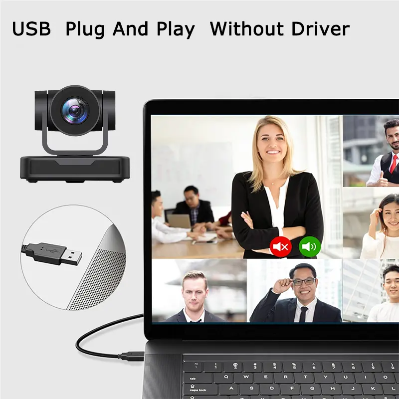 HD 1080P camera Pan Tilt Zoom 3X 10X Zoom Video Conference Room Equipment PTZ Conference Camera