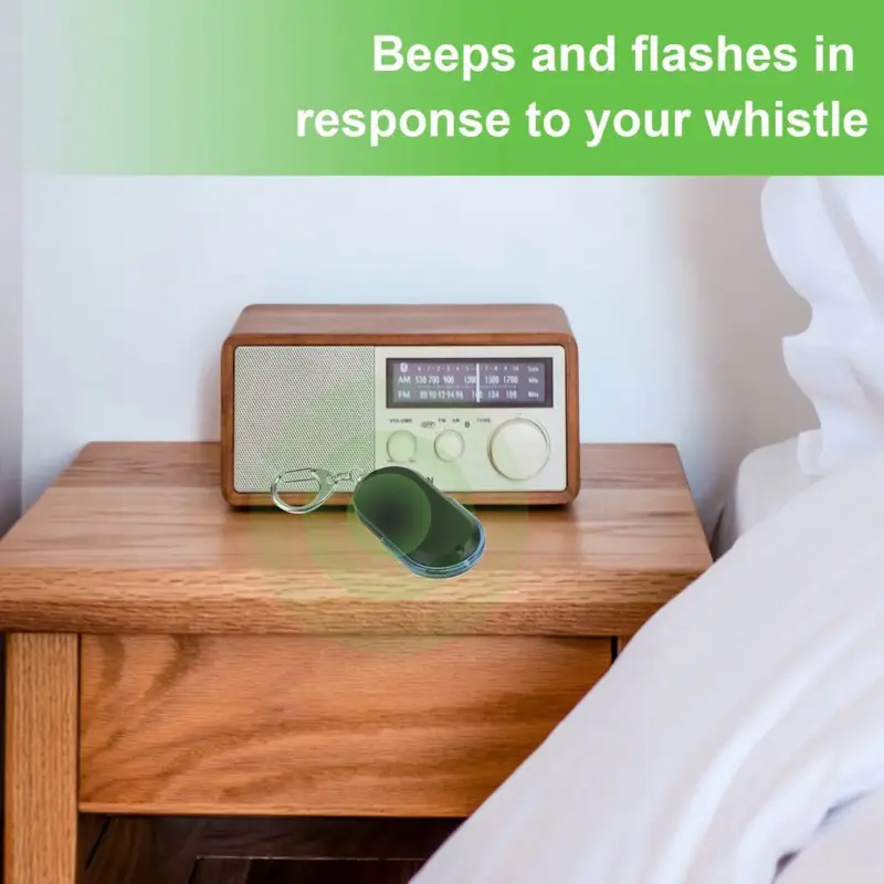 Smart Anti-Lost Key Locator Finder Tracker LED Whistle Key Finder Flashing Beeping Sound Alarm With Keychain Whistle