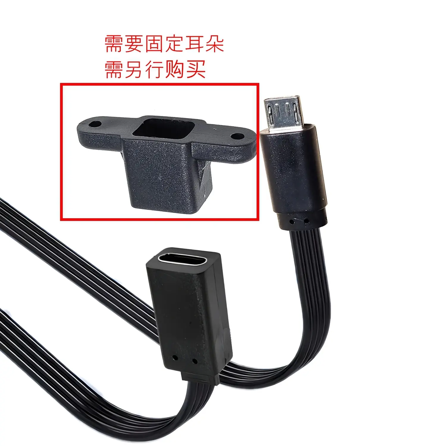 90 Degree USB Extension Cable micro mini  Male to type-c Female USB Cable, Flat USB Adapter Extension Cable with 4Cores 26AWG