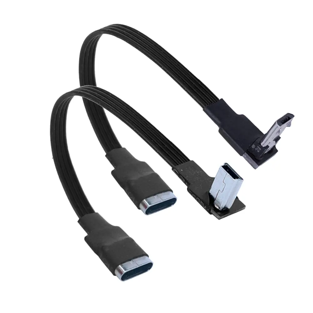 5CM-3M 90 Angle Type-C Female To Micro B Mini Type-c Micro USB UP & Down & Left & Right Male USB Charger Data  cable adapter