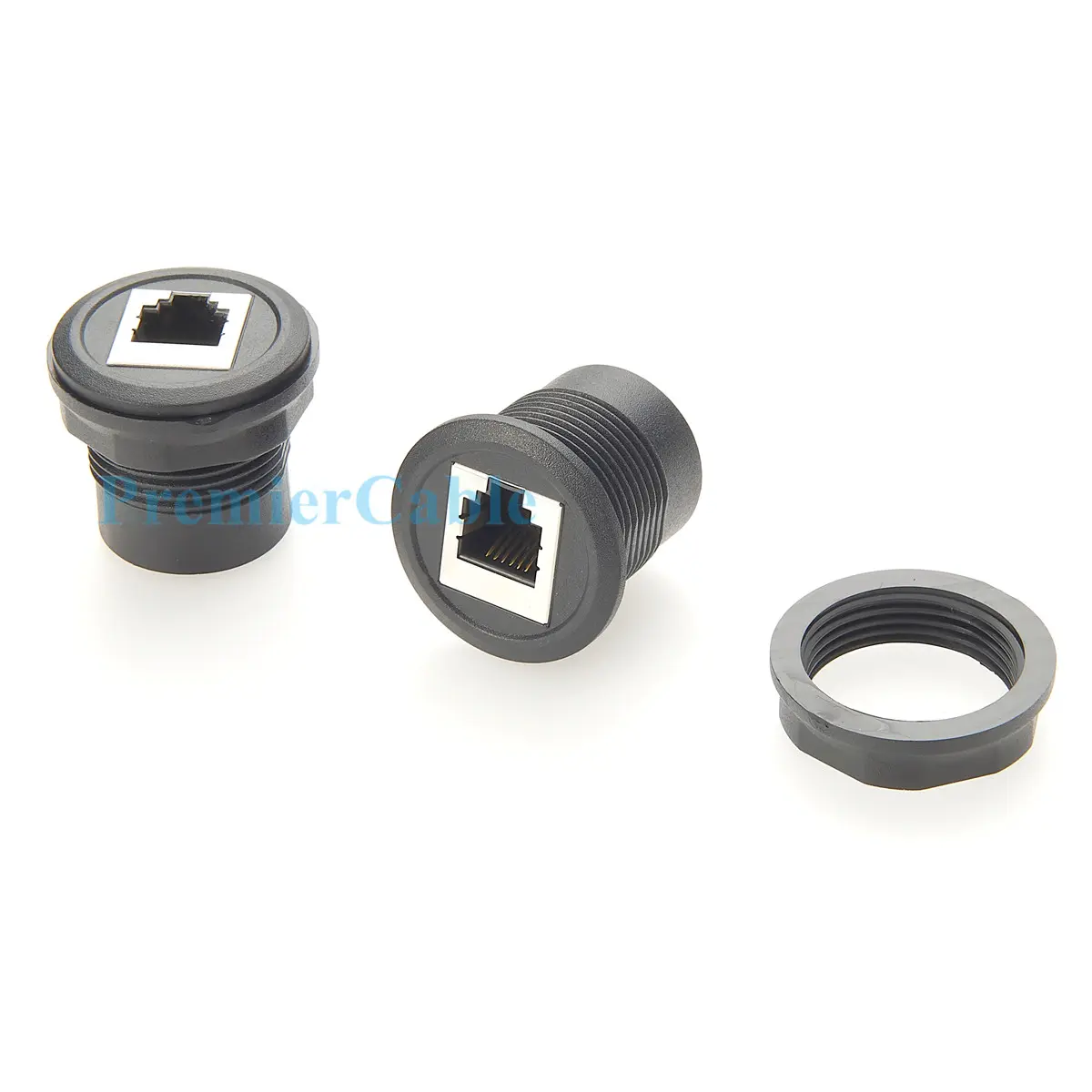RJ12 6P6C Female to Female Chassis Mount adapter round panel mount RJ12 Feedthrough Bulkhead Adapter for LED Grow Light