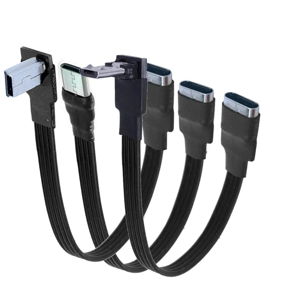 5CM-3M 90 Angle Type-C Female To Micro B Mini Type-c Micro USB UP & Down & Left & Right Male USB Charger Data  cable adapter