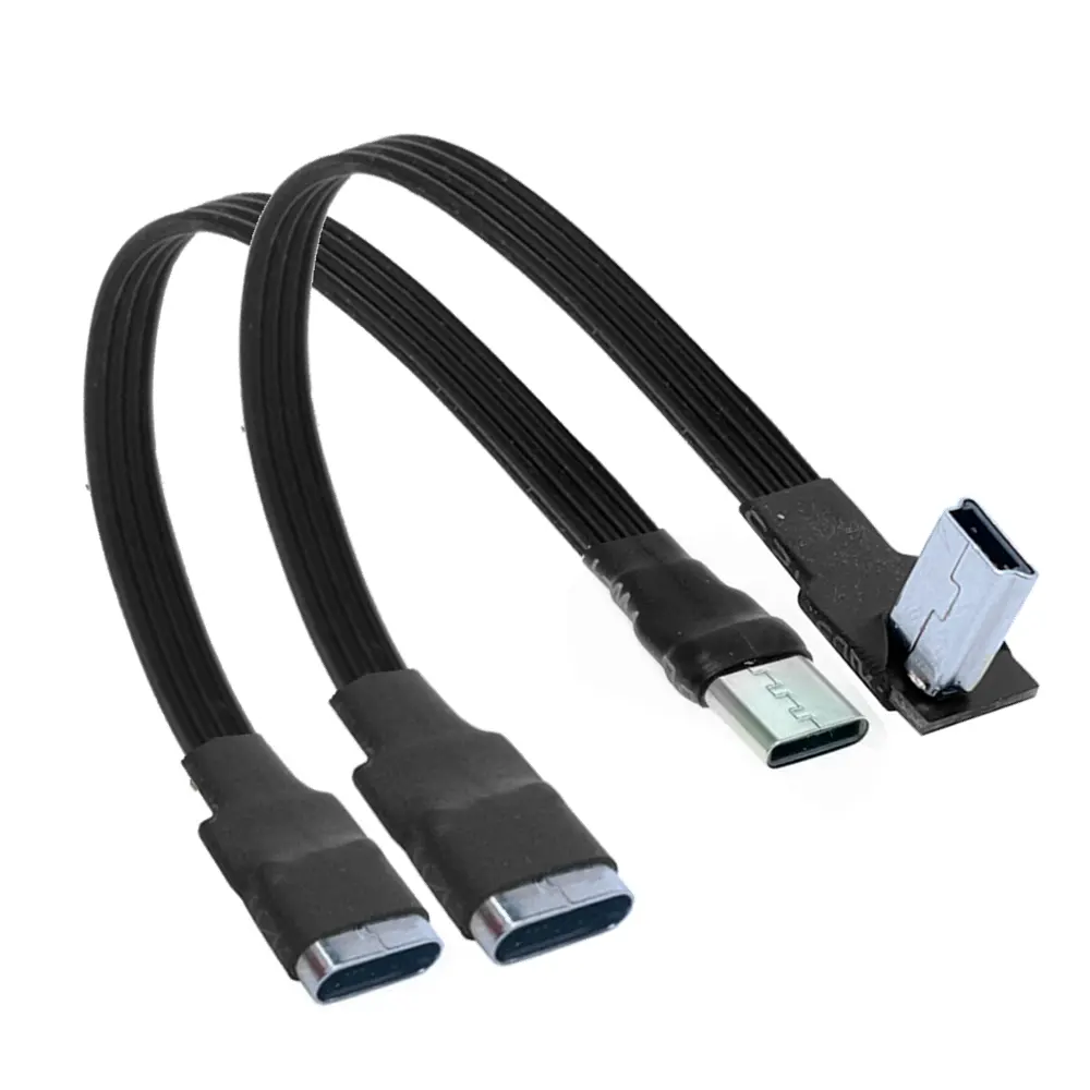 5CM-3M 90 Angle Type-C Female To Micro B Mini Type-c Micro USB UP & Down & Left & Right Male USB Charger Data  cable adapter
