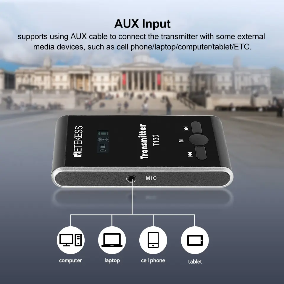 Retekess T130 Audio Guide Systems Tour-guide Device Interpretation System For Excursion Factory Training Church Translator Hajj