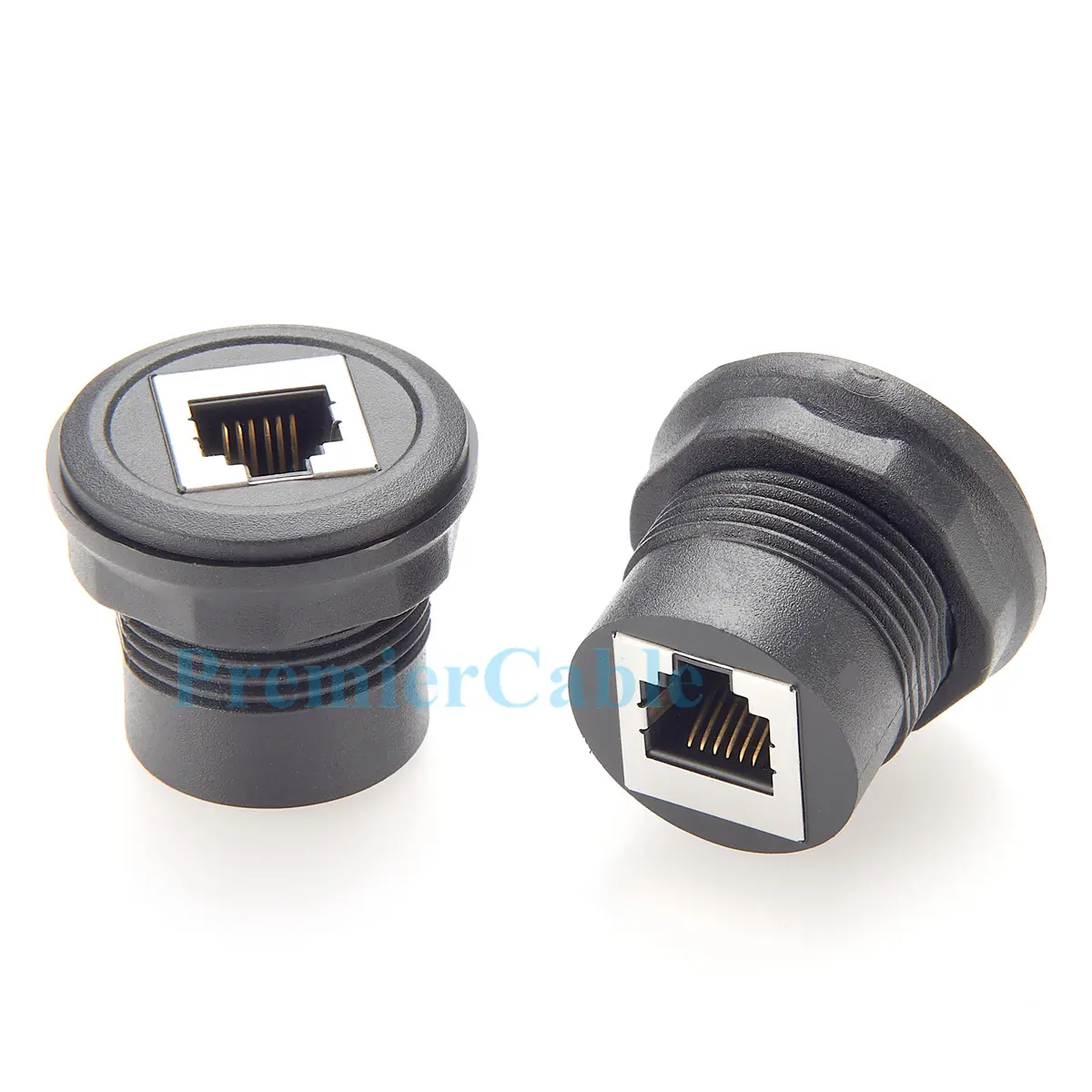 RJ12 6P6C Female to Female Chassis Mount adapter round panel mount RJ12 Feedthrough Bulkhead Adapter for LED Grow Light