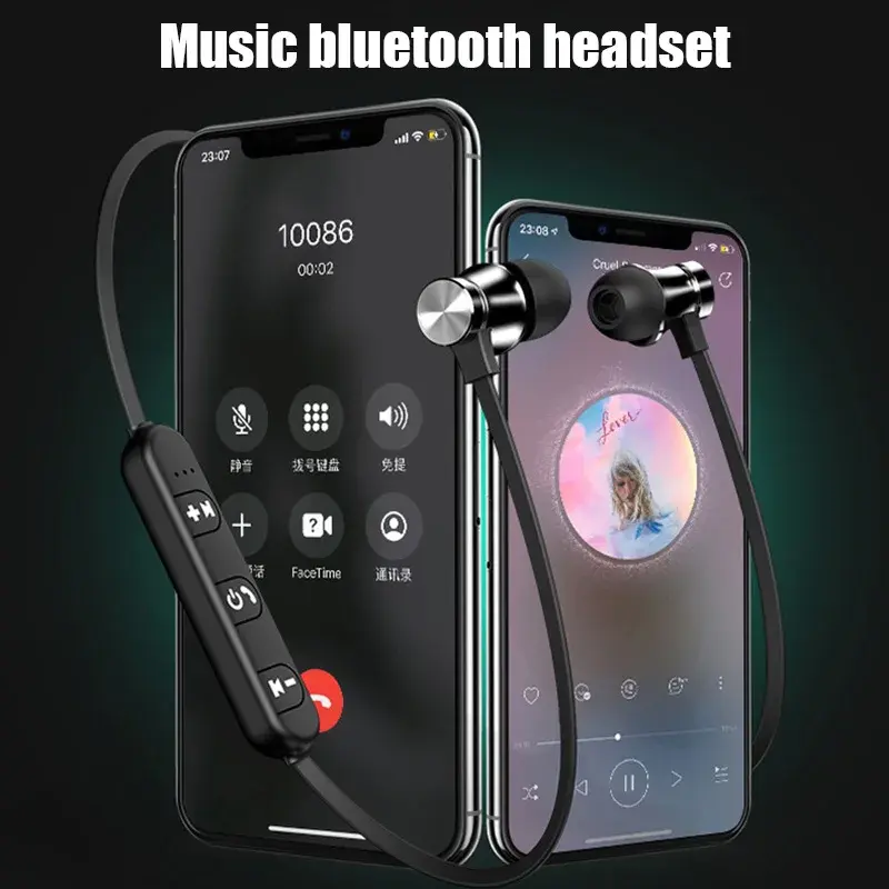 Wireless Magnetic Earphone XT11 Bluetooth Neckband In-Ear True Wireless Stereo Sport Earbuds Headphone With Mic For Samrtphones