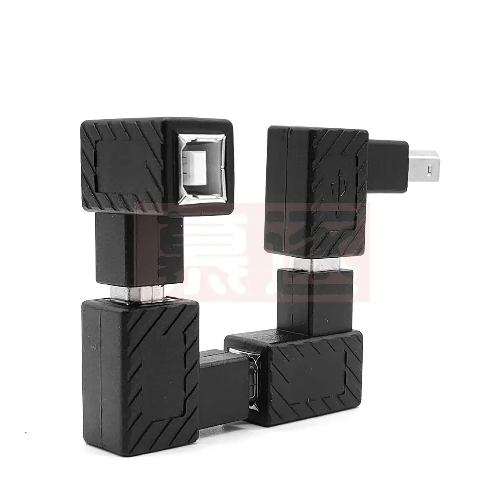 Newest Right Angled 90 Degree USB 2.0 B Type Male to Female Extension Adapter for Printer Scanner converter