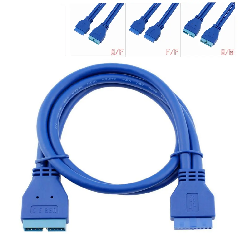 USB 3.0 20pin Male to Male Male to Female Female to Female Motherboard Cable 50cm For Asus Gigabyte Msi Onda Inte