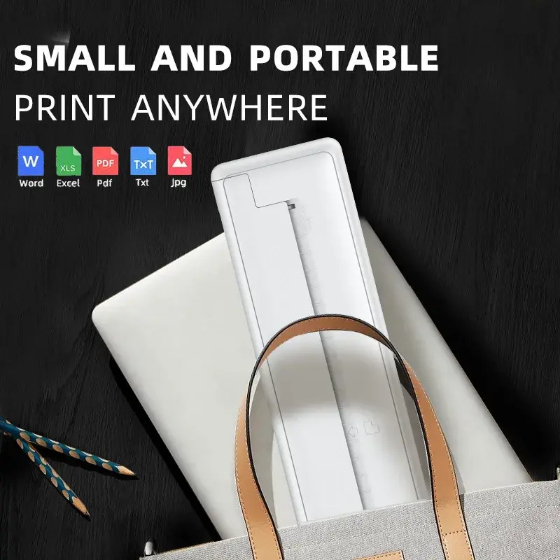 Portable printers wireless A4 thermal printer inkless photo document printer Bluetooth travel printer for Android/Apple/Windows